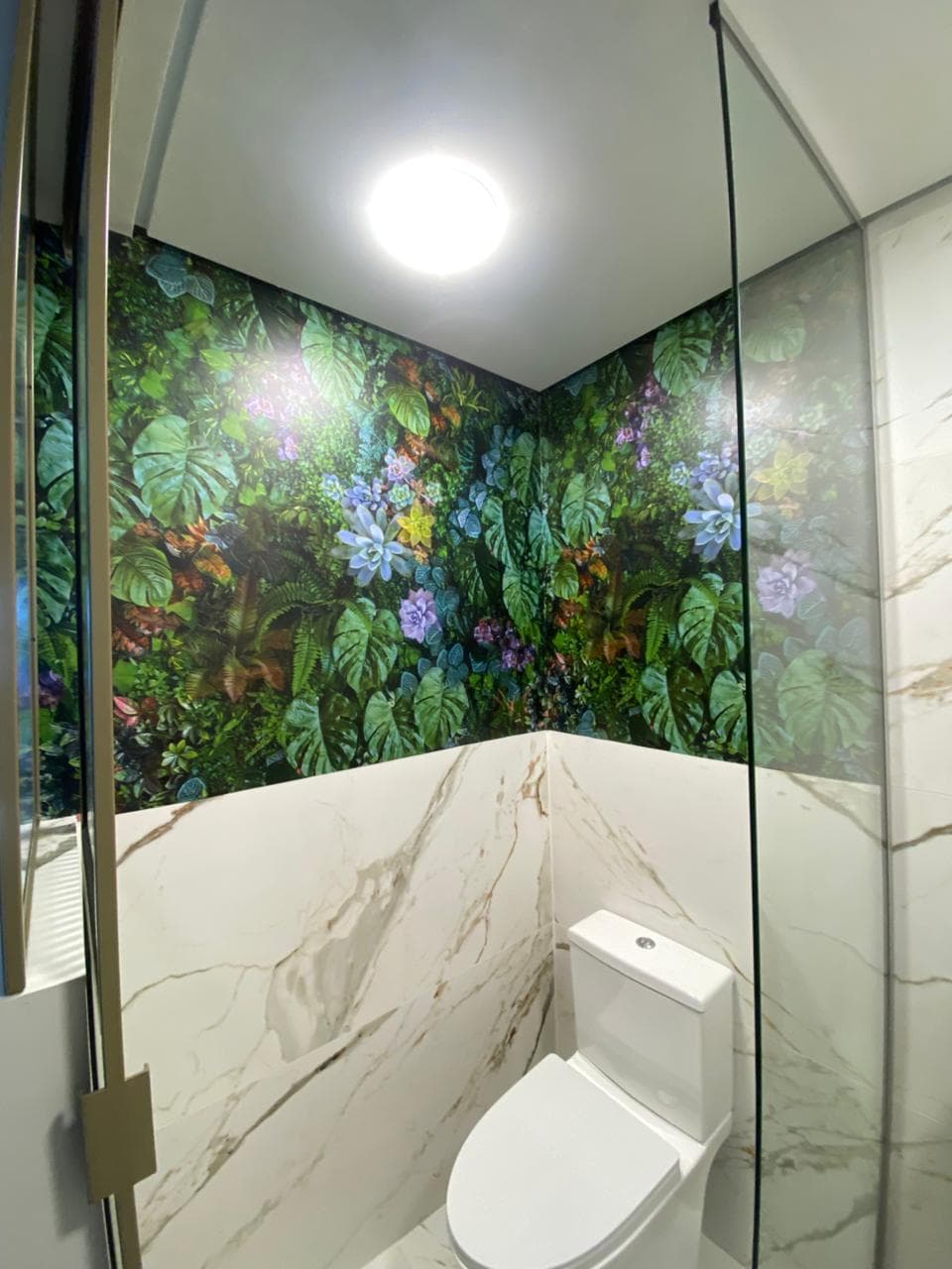 Superfície interna renovada com revestimento aplicado
